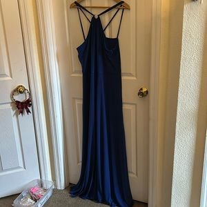 Ann Taylor Dark Blue strappy long pullover woman’s dress size: 16